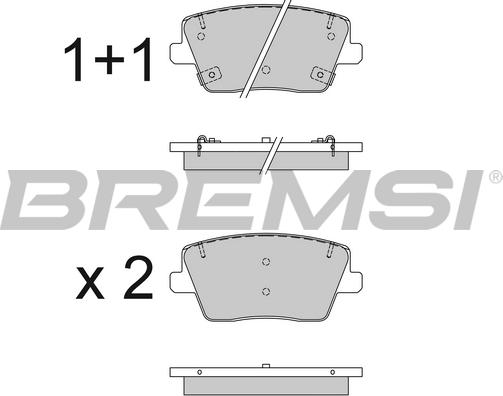 Bremsi BP3831 - Bremžu uzliku kompl., Disku bremzes ps1.lv