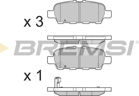 Bremsi BP3395 - Bremžu uzliku kompl., Disku bremzes ps1.lv