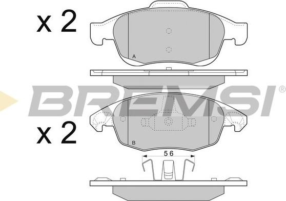 Bremsi BP3329 - Bremžu uzliku kompl., Disku bremzes ps1.lv