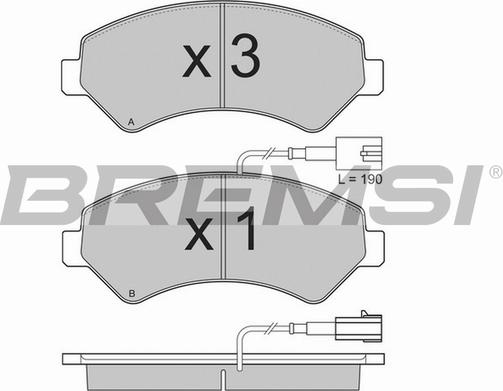 Bremsi BP3323TR - Bremžu uzliku kompl., Disku bremzes ps1.lv