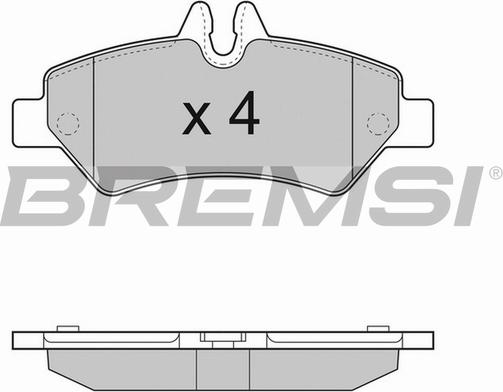 Bremsi BP3293TR - Bremžu uzliku kompl., Disku bremzes ps1.lv