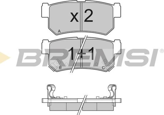 Bremsi BP3203 - Bremžu uzliku kompl., Disku bremzes ps1.lv