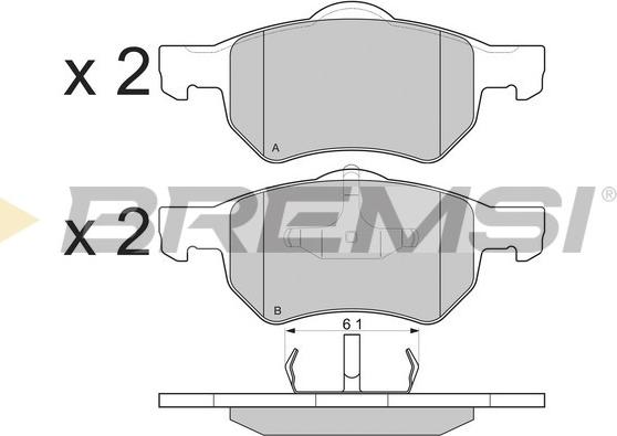 Bremsi BP3219 - Bremžu uzliku kompl., Disku bremzes ps1.lv