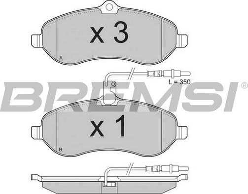 Bremsi BP3283TR - Bremžu uzliku kompl., Disku bremzes ps1.lv