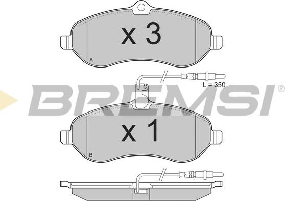 Bremsi BP3283 - Bremžu uzliku kompl., Disku bremzes ps1.lv