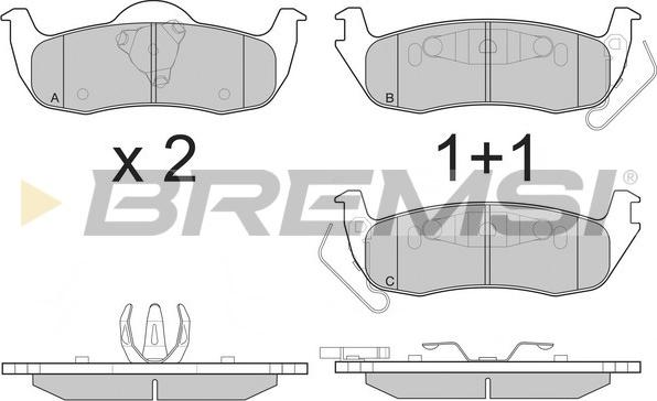 Bremsi BP3239 - Bremžu uzliku kompl., Disku bremzes ps1.lv