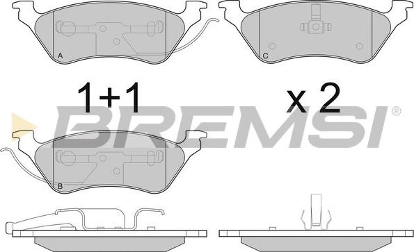 Bremsi BP3220 - Bremžu uzliku kompl., Disku bremzes ps1.lv