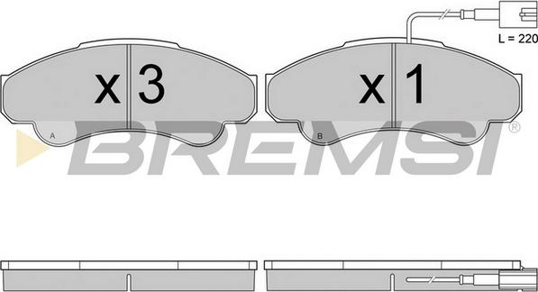 Bremsi BP2998TR - Bremžu uzliku kompl., Disku bremzes ps1.lv