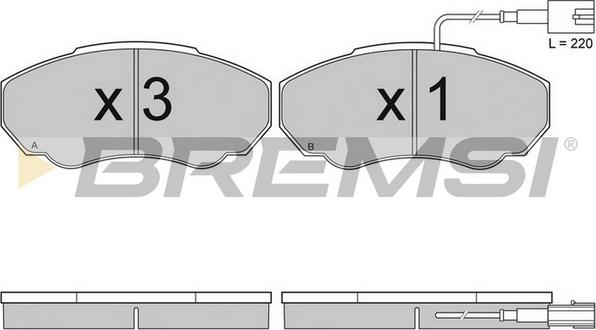 Bremsi BP2997TR - Bremžu uzliku kompl., Disku bremzes ps1.lv