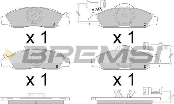 Bremsi BP2955 - Bremžu uzliku kompl., Disku bremzes ps1.lv