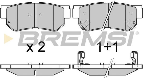 Bremsi BP2966 - Bremžu uzliku kompl., Disku bremzes ps1.lv