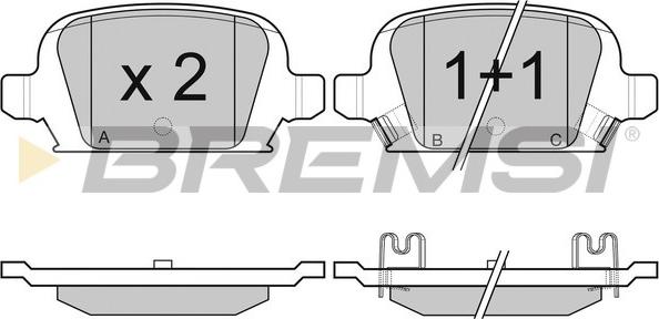 Bremsi BP2987 - Bremžu uzliku kompl., Disku bremzes ps1.lv