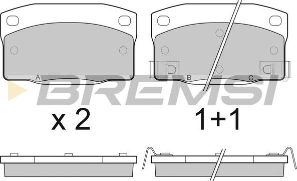 Bremsi BP2450 - Bremžu uzliku kompl., Disku bremzes ps1.lv