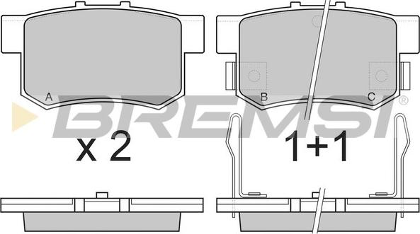 Bremsi BP2483 - Bremžu uzliku kompl., Disku bremzes ps1.lv