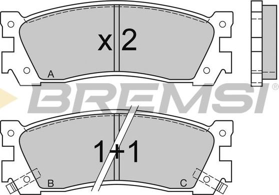 Bremsi BP2422 - Bremžu uzliku kompl., Disku bremzes ps1.lv