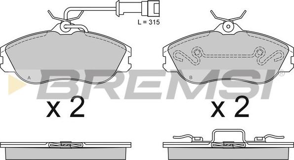 Bremsi BP2478 - Bremžu uzliku kompl., Disku bremzes ps1.lv