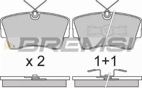 Bremsi BP2472 - Bremžu uzliku kompl., Disku bremzes ps1.lv