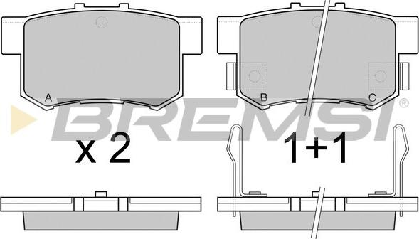 Bremsi BP2544 - Bremžu uzliku kompl., Disku bremzes ps1.lv