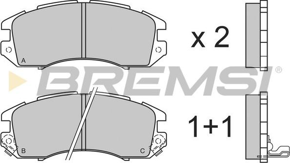 Bremsi BP2535 - Bremžu uzliku kompl., Disku bremzes ps1.lv