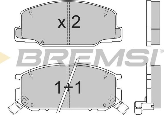 Bremsi BP2537 - Bremžu uzliku kompl., Disku bremzes ps1.lv