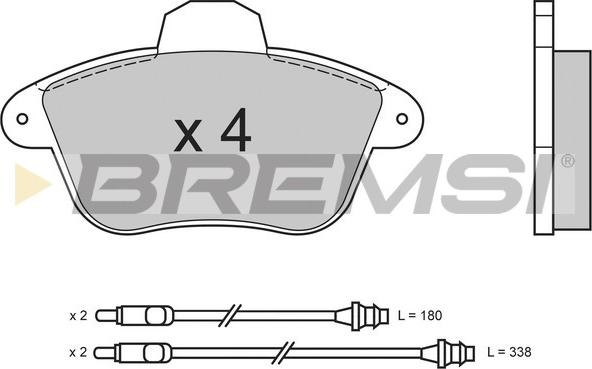 Bremsi BP2522 - Bremžu uzliku kompl., Disku bremzes ps1.lv