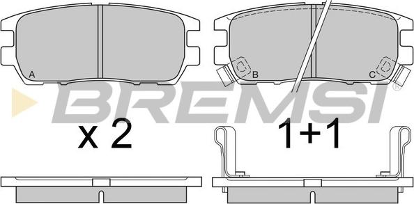 Bremsi BP2574 - Bremžu uzliku kompl., Disku bremzes ps1.lv