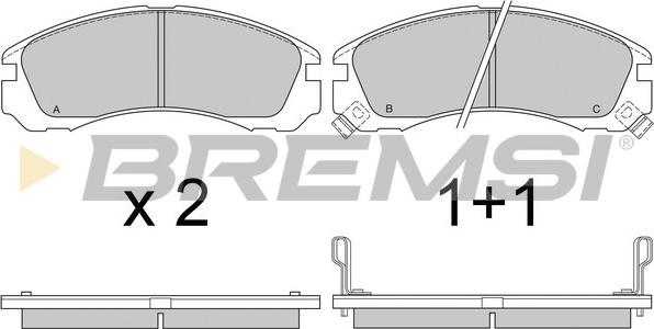 Bremsi BP2573 - Bremžu uzliku kompl., Disku bremzes ps1.lv