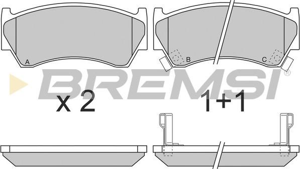 Bremsi BP2691 - Bremžu uzliku kompl., Disku bremzes ps1.lv