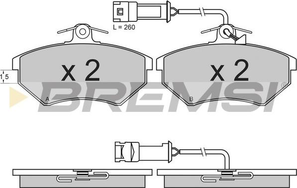 Bremsi BP2644 - Bremžu uzliku kompl., Disku bremzes ps1.lv