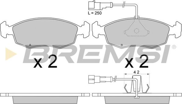 Bremsi BP2669 - Bremžu uzliku kompl., Disku bremzes ps1.lv