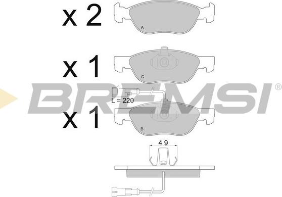 Bremsi BP2666 - Bremžu uzliku kompl., Disku bremzes ps1.lv