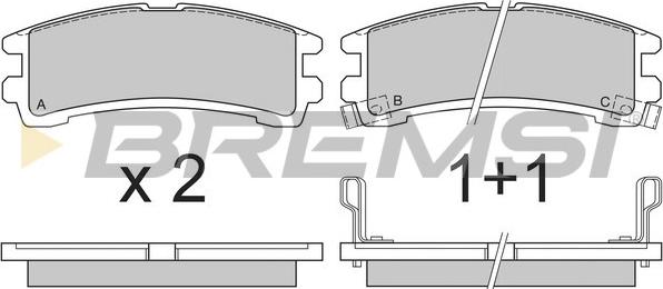 Bremsi BP2619 - Bremžu uzliku kompl., Disku bremzes ps1.lv