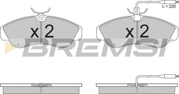 Bremsi BP2615 - Bremžu uzliku kompl., Disku bremzes ps1.lv