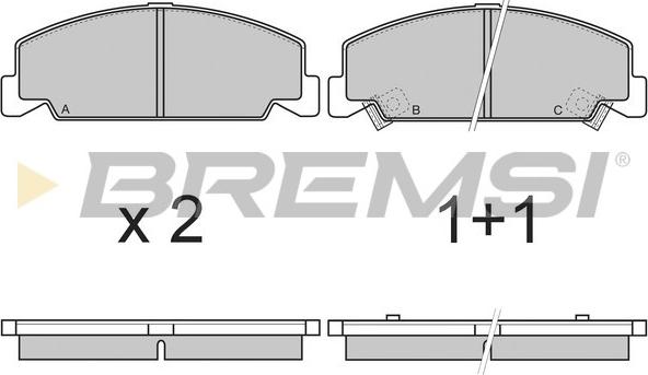 Bremsi BP2634 - Bremžu uzliku kompl., Disku bremzes ps1.lv