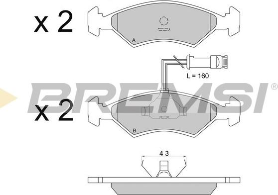 Bremsi BP2163 - Bremžu uzliku kompl., Disku bremzes ps1.lv