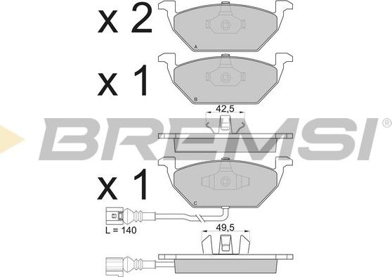 Bremsi BP2848 - Bremžu uzliku kompl., Disku bremzes ps1.lv