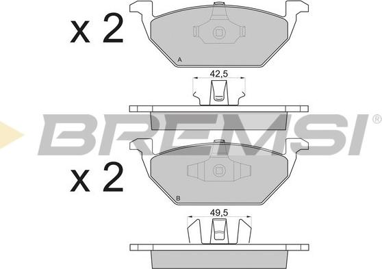 Bremsi BP2835 - Bremžu uzliku kompl., Disku bremzes ps1.lv