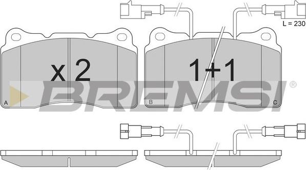 Bremsi BP2836 - Bremžu uzliku kompl., Disku bremzes ps1.lv