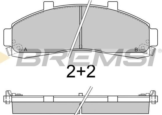 Bremsi BP2829 - Bremžu uzliku kompl., Disku bremzes ps1.lv