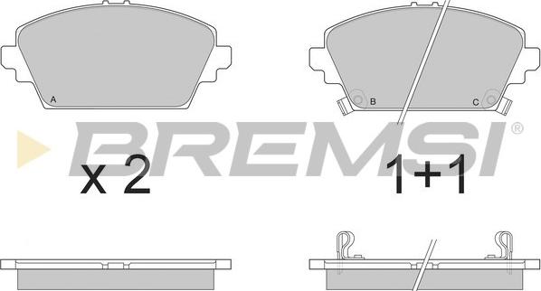 Bremsi BP2870 - Bremžu uzliku kompl., Disku bremzes ps1.lv