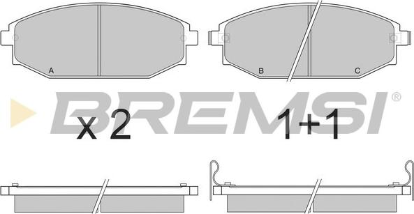 Bremsi BP2871 - Bremžu uzliku kompl., Disku bremzes ps1.lv