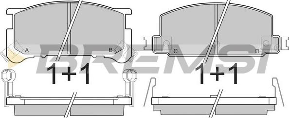 Bremsi BP2285 - Bremžu uzliku kompl., Disku bremzes ps1.lv