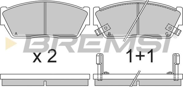 Bremsi BP2288 - Bremžu uzliku kompl., Disku bremzes ps1.lv