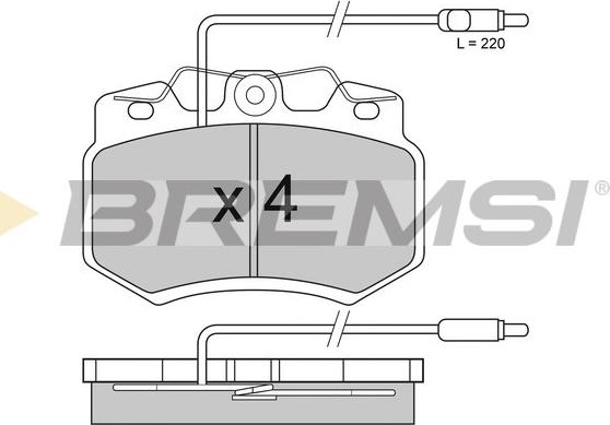 Bremsi BP2276-1 - Bremžu uzliku kompl., Disku bremzes ps1.lv