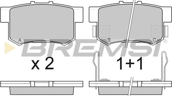 Bremsi BP2750 - Bremžu uzliku kompl., Disku bremzes ps1.lv