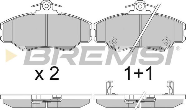 Bremsi BP2708 - Bremžu uzliku kompl., Disku bremzes ps1.lv