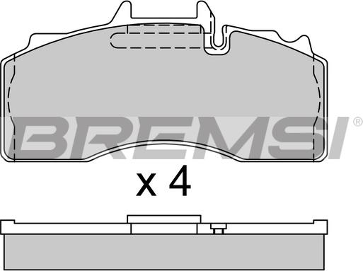 Bremsi BP7334 - Bremžu uzliku kompl., Disku bremzes ps1.lv