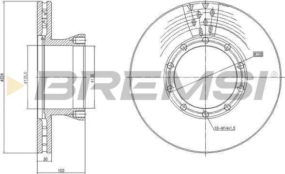 Bremsi CD5143V - Bremžu diski ps1.lv