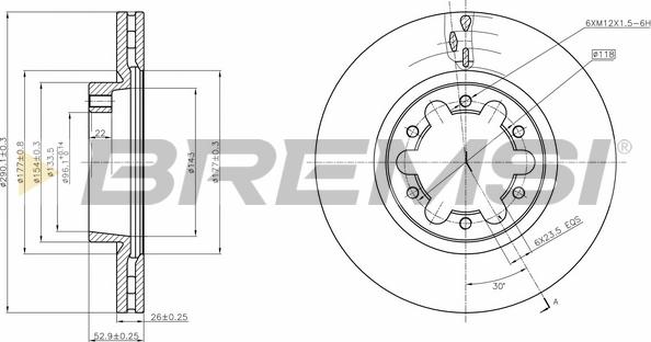 Bremsi CD5339V - Bremžu diski ps1.lv