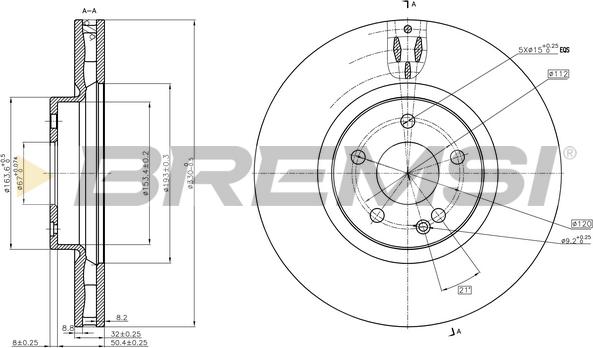 Bremsi CD5379V - Bremžu diski ps1.lv